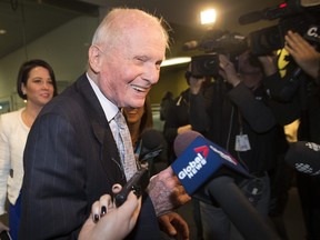 Former Premier Bill Davis ahead of the First Council Meeting at Toronto City Hall in Toronto on Dec. 2, 2014.