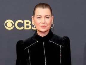 Ellen Pompeo attends the 73rd Primetime Emmy Awards at L.A. LIVE in Los Angeles, Sept. 19, 2021.