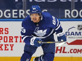 Forward Nick Robertson will headline the group of Leafs prospects headed for the Detroit Red Wings’ annual prospect tournament in Traverse City, Mich. GETTY IMAGES