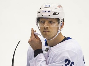 Alex Chiasson at the Canucks' training camp at the Abbotsford Centre on Sept. 23.