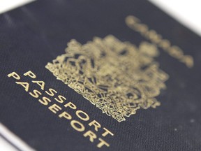 A photo of a Canadian Passport in Ottawa, Aug. 11, 2010.
