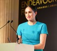 Britain's Meghan, Duchess of Sussex delivers a speech during the Endeavour Fund Awards at Mansion House in London on March 5, 2020.