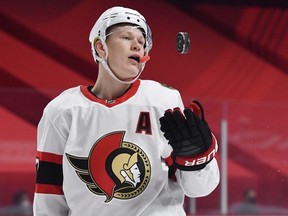 WInger Brady Tkachuk is set to make his season debut against San Jose on Thursday. USA TODAY SPORTS