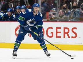Jason Dickinson, a defence-oriented third-line centre, was acquired from Dallas in the off-season and signed to a three-year, US $7.95-million deal.
