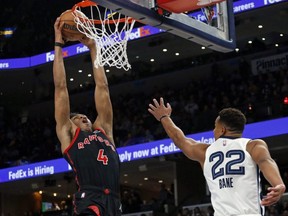 Toronto Raptors forward Scottie Barnes went out and looked great against the Grizzlies, scoring 17 points, including 10 in one quarter, grabbing nine rebounds and defending everyone on the floor. USA TODAY Sports