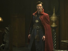 This image released by Disney shows Benedict Cumberbatch in a scene from Marvel's "Doctor Strange."