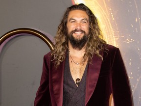 Jason Momoa attends the U.K. special screening of 'Dune' held at the Odeon Luxe in London's Leicester Square, Oct. 18, 2021.