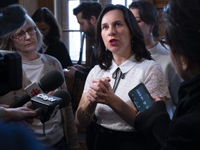 Montreal mayor Valerie Plante responds to questions during a news conference at City Hall in Montreal on Wednesday, March 20, 2019.