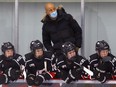 NHL superstar Jarome Iginla now behind the bench coaching his Rink Kelowna team in the Rocky Mountain Classic - NWCAA U15 AAA Invitational Tournament at WinSport in Calgary on Wednesday, November 10, 2021.