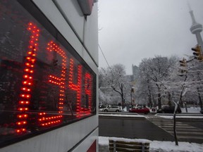 A gas station in downtown Toronto on Nov. 28, 2021.