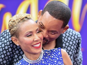 Actor Will Smith and his wife actress Jada Pinkett Smith attend the World Premiere of Disneys Aladdin at El Capitan theatre on May 21, 2019 in Hollywood, Calif.