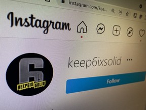 Instagram page of popular account keep6ixsolid