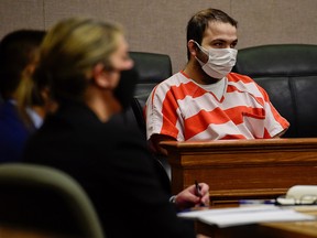 Ahmad Al Aliwi Alissa, suspect of the King Soopers grocery store shooting, appears in a Boulder County District courtroom in Boulder, Colorado, May 25, 2021.