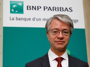 BNP Paribas Chief Executive Officer Jean-Laurent Bonnafe poses before a news conference to present the bank's 2018 second quarter results in Paris, France, Aug. 1, 2018.
