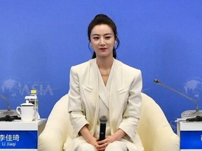 Chinese influencer Viya attends a sub-forum of Boao Forum for Asia, called ''Internet Celebrity Economy on the Rise,'' in Boao, south China's Hainan Province, April 20, 2021.
