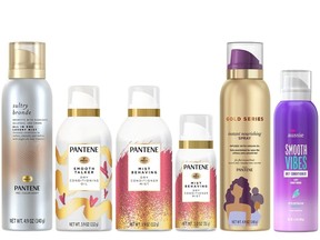 P&G hair products that are being recalled include several dry shampoos.