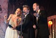 (L-R) Taylor Swift, Jon Bon Jovi and Prince William, Duke of Cambridge sing on stage at the Centrepoint Gala Dinner at Kensington Palace on November 26, 2013 in London, England. (Photo by Dominic Lipinski - WPA Pool/Getty Images)