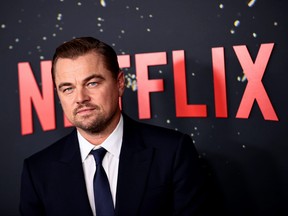 Leonardo DiCaprio attends the premiere of Don't Look Up on Dec. 5, 2021 in New York City.