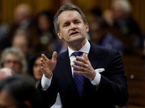Canada's Minister of Natural Resources Seamus O'Regan speaks during Question Period in the House of Commons on Parliament Hill in Ottawa on February 27, 2020.