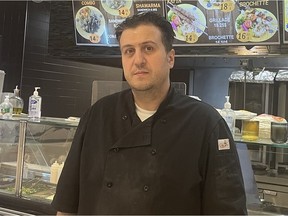Adel Akkouche, the owner of the Basha restaurant in the Carrefour Industrielle Alliance downtown, organizes minor hockey events in his spare time.