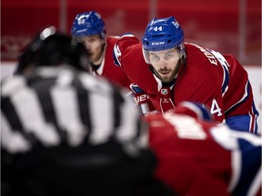Defenceman Joel Edmundson has yet to play a game with the Canadiens this season because of a back injury and is currently one of 24 Montreal players on the NHL’s COVID-19 protocol list.