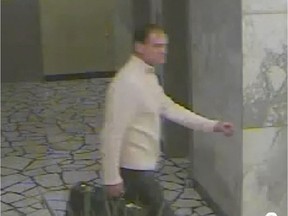 A screenshot of security camera footage shows Jacques Groleau, who pleaded guilty to sexual assault and was sentenced on Nov. 15, 2011.