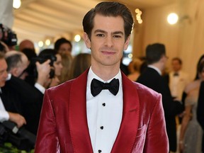 Andrew Garfield arrives for the 2018 Met Gala on May 7, 2018, at the Metropolitan Museum of Art in New York.