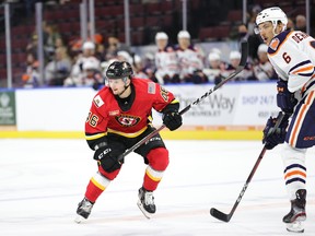 Calgary Flames forward prospect Emilio Pettersen is working to become a more well-rounded player in his second season at the American Hockey League level. (Courtesy of Stockton Heat)