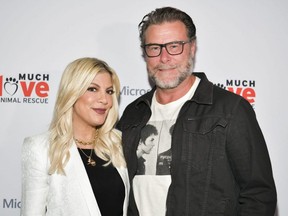 Tori Spelling and Dean McDermott attend the Much Love Animal Rescue 3rd Annual Spoken Woof Benefit in Culver City, Calif., Oct. 17, 2019.