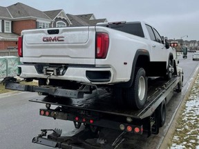 Police impound a tow truck belonging to 31-year-old Kwateng Phelan Asampong of Brampton, charged by police after a video of his tow truck driving recklessly went viral