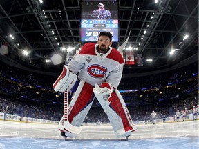 Canadiens goalie Carey Price hasn’t played since last season’s Stanley Cup final. He had surgery to repair a torn meniscus in his knee last July.