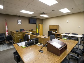 A Saskatoon provincial courtroom.