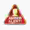 An icon for an Amber Alert warning message.