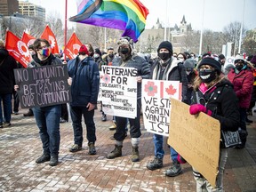 A group led by Community Solidarity Ottawa gathered at City Hall on Saturday to collectively demand accountability for what they regarded as an ineffective response to the "Freedom Convoy" and the multi-week occupation of part of the downtown core.