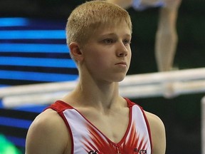 Ivan Kuliak is pictured before performing on the vault during the boys' all-around competition at the 1st FIG Artistic Gymnastics Junior World Championships in Gyor, Hungary, June 27, 2019.