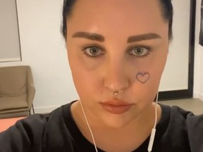 Amanda Bynes is seen in a video screengrab taken from her Instagram account.