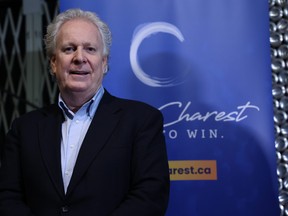 Jean Charest officially announced his candidacy for the leadership of the Conservative Party of Canada in Calgary on Thursday, March 10, 2022.