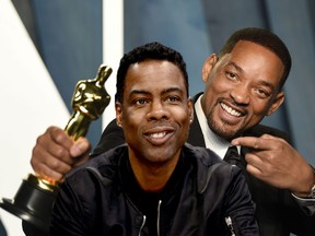 Will Smith arrives at the Vanity Fair Oscar Party on Sunday, March 27, 2022, at the Wallis Annenberg Center for the Performing Arts in Beverly Hills, Calif. (Photo by Evan Agostini/Invision/AP)