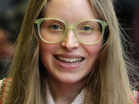 British actress Jessie Cave arrives to attend the U.K. premiere of the film Tales of Tales in central London on June 1, 2016.