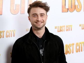 Daniel Radcliffe attends the New York screening of The Lost City.