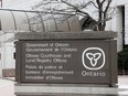A file photo of the sign outside the provincial courthouse on Elgin Street in Ottawa.