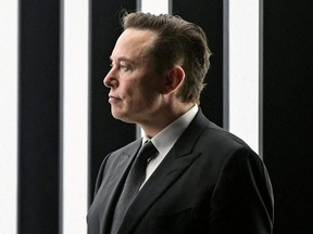 Elon Musk attends the opening ceremony of the new Tesla Gigafactory for electric cars in Gruenheide, Germany, March 22, 2022.