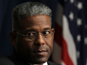 U.S. Rep. Allen West (R-FL) listens during a Tea Party Town Hall meeting February 8, 2011 at the National Press Club in Washington, DC. (Photo by Alex Wong/Getty Images)