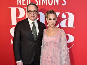 Matthew Broderick and Sarah Jessica Parker attend "Plaza Suite" Opening Night in New York City, March 28, 2022.