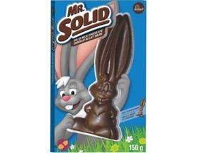 A Mr. Solid chocolate bunny. On Thursday afternoon, Brandon Police were called to a local business after an employee confronted a 27-year-old male suspect, but was struck with a "Mr. Solid" chocolate bunny. The employee sustained minor injuries as a result of the assault.