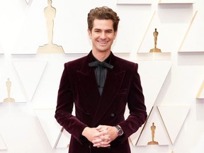 Andrew Garfield attends the 94th Annual Academy Awards in Los Angeles, March 27, 2022.