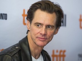 Jim Carrey at the red carpet matinee for the movie Jim & Andy at the Elgin and Winter Garden Theatres during the Toronto International Film Festival in Toronto on Monday, Sept. 11, 2017.