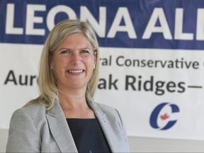 In this Oct. 10, 2019 file photo, Leona Alleslev is pictured at her campaign office during the federal election. (Veronica Henri/Toronto Sun/Postmedia Network)