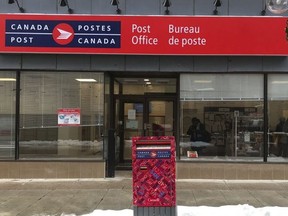A post office is pictured in downtown Ottawa on Nov. 19, 2018.