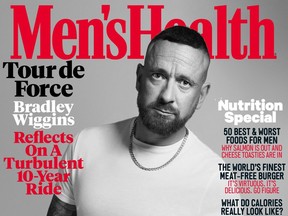 British cyclist Bradley Wiggins on the April 2022 cover of Men's Health U.K. magazine.